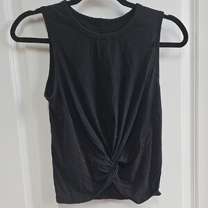 Lululemon Athletica Black Sleeveless Tie Front Tank Top